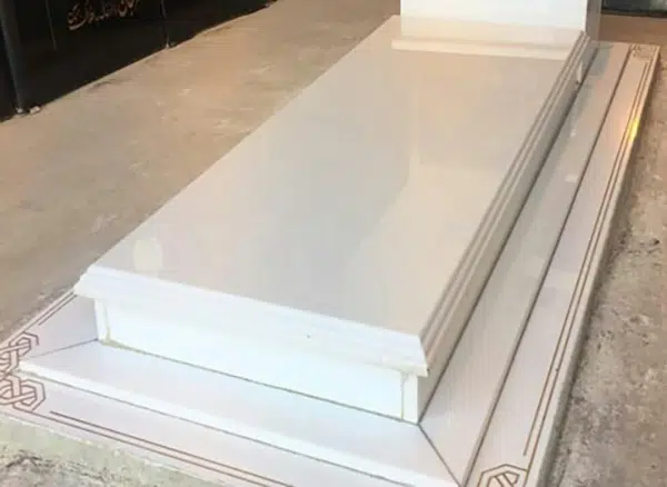 White tombstone material