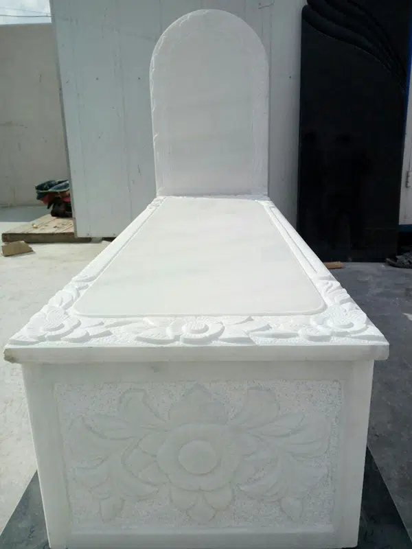 White tombstone material