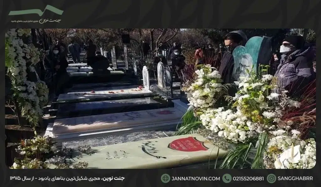 نمونه گل آرایی سنگ قبر