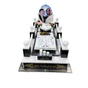 طرح گلبهار مدل تلفیقی با گرانیت مشکی توسرکان و سنگ سفید ارباب معروف