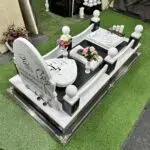 طرح گلبهار مدل تلفیقی با گرانیت مشکی توسرکان و سنگ سفید ارباب معروف