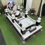 طرح گلبهار مدل تلفیقی با گرانیت مشکی توسرکان و سنگ سفید ارباب معروف