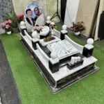 طرح گلبهار مدل تلفیقی با گرانیت مشکی توسرکان و سنگ سفید ارباب معروف