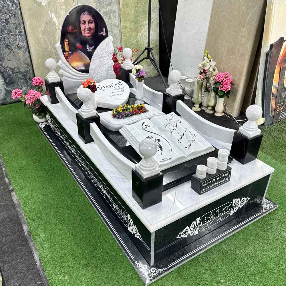 Golbahar-design-tombstone,-combined-model-number-1-2 عکس طرح گلبهار مدل تلفیقی شماره2