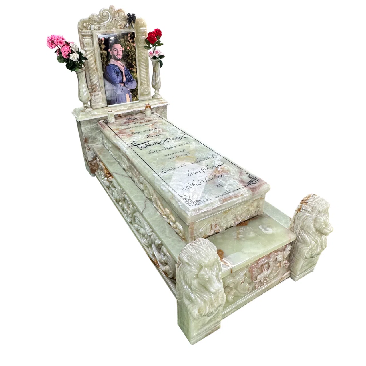 سنگ مزار یاس VIP مرمر سبز