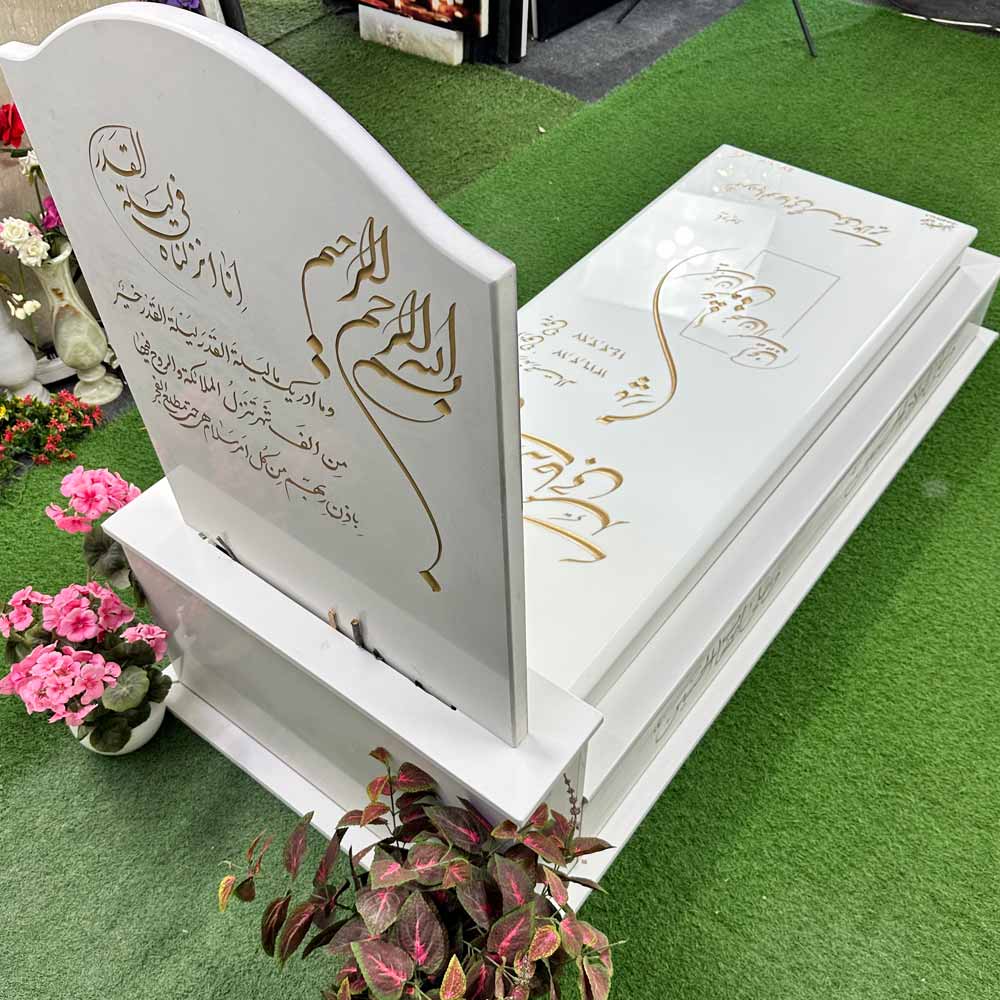 White-single-handed-foreign-tombstone-(Nano-A)2 خرید سنگ قبر سفید یک دست خارجی (نانوA)